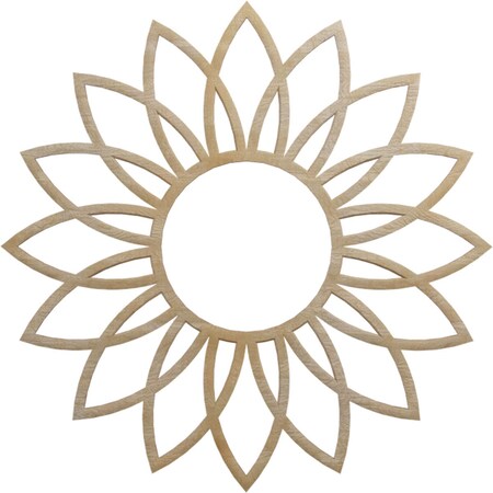 Ekena Millwork Daisy Wood Fretwork Pierced Ceiling Medallion, Birch, 20"OD x 7"ID x 1/4"T CMWP20X20X0250DABI